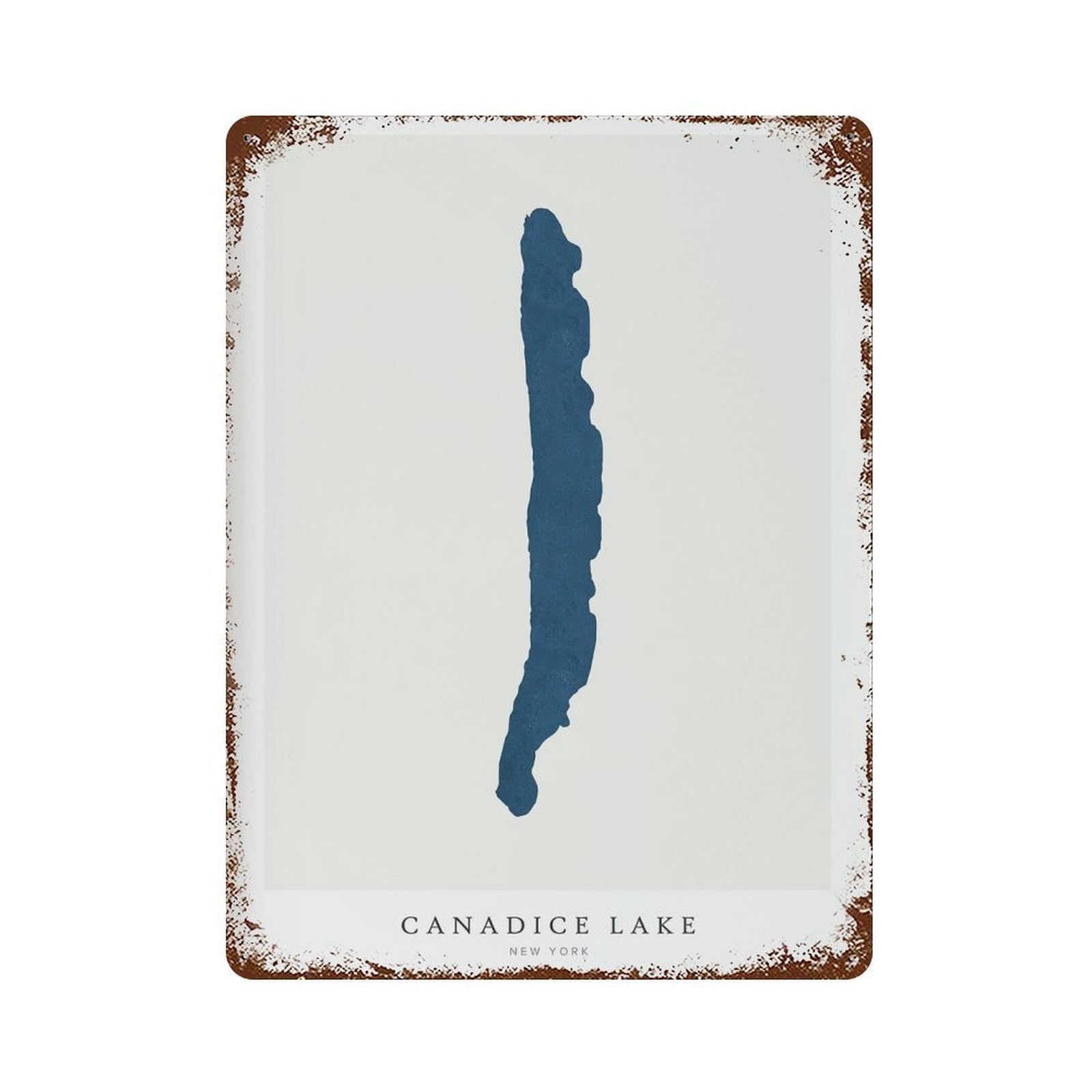 xiaoxiaoshen Canadice Lake Map New York (2) Wall Decor Art Metal Tin Poster Modern Home Decor Art Home Bar Shop Decorations Vintage Sign 40x30cm