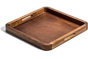 Acacia Wood Square Serving Tray