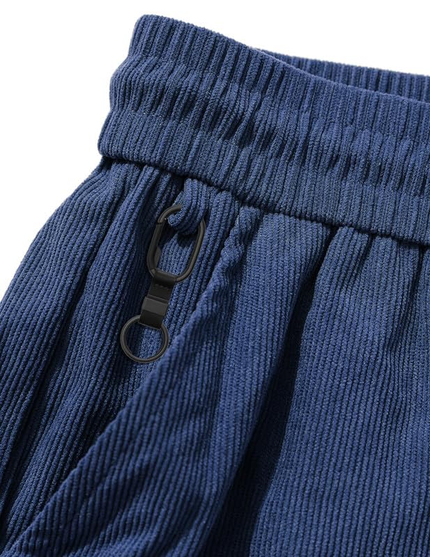 TARAINYA Velluto a Coste Pantaloncini Uomo Cotone Coulisse Estivi Causal Pantaloni Corti Uomo con Tasche