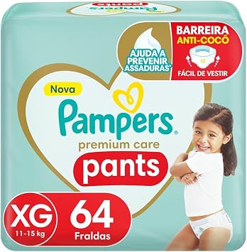 Fralda Pampers Premium Care Pants XG 64 Unid
