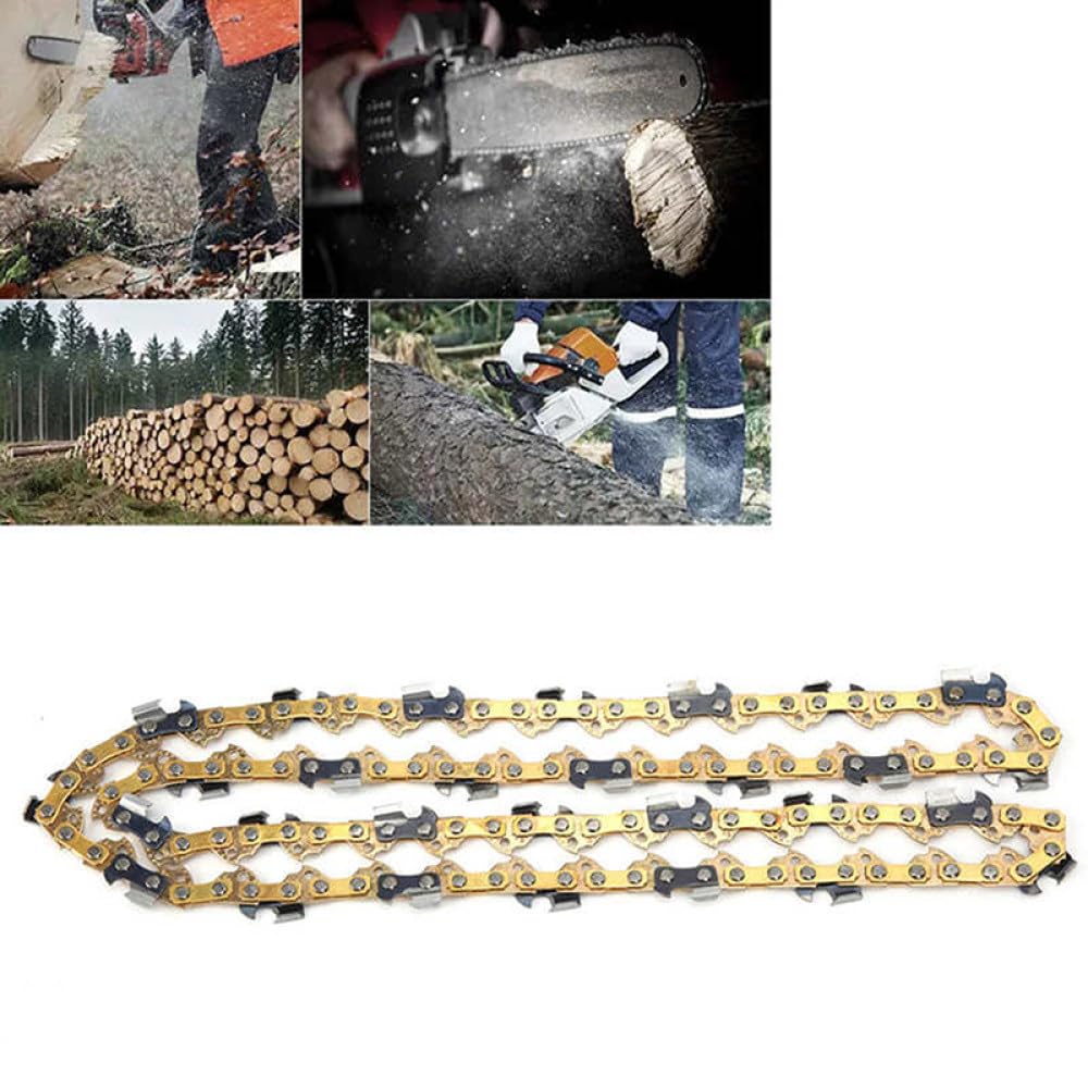 Cadena de motosierra de 12/11,5 pulgadas 45 Eslabón impulsor 22 Cortador 3/8quot; Paso LP .050" Piezas de sierra eléctrica para cortar madera y podar, 6 cortadores 45DL 22