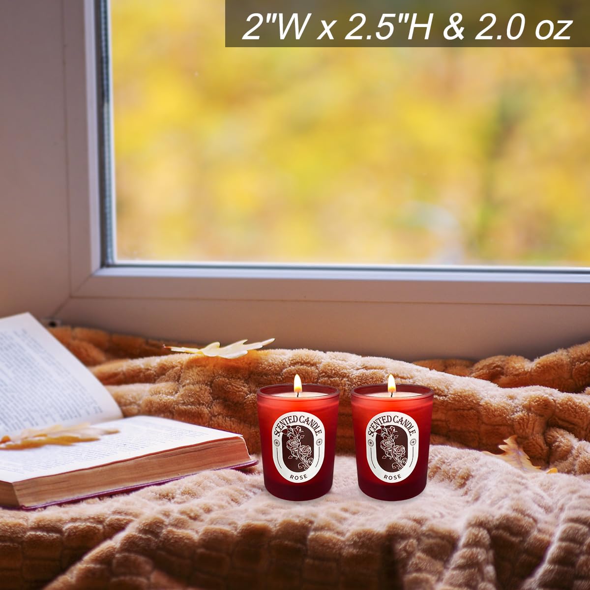 Świece zapachowe, zestaw upominkowy, 12 sztuk, świece w szklanym słoiku na 6 zapachów, trwały wosk sojowy, zestaw świec do aromaterapii, najlepsze prezenty z pudełkiem prezentowym dla każdego