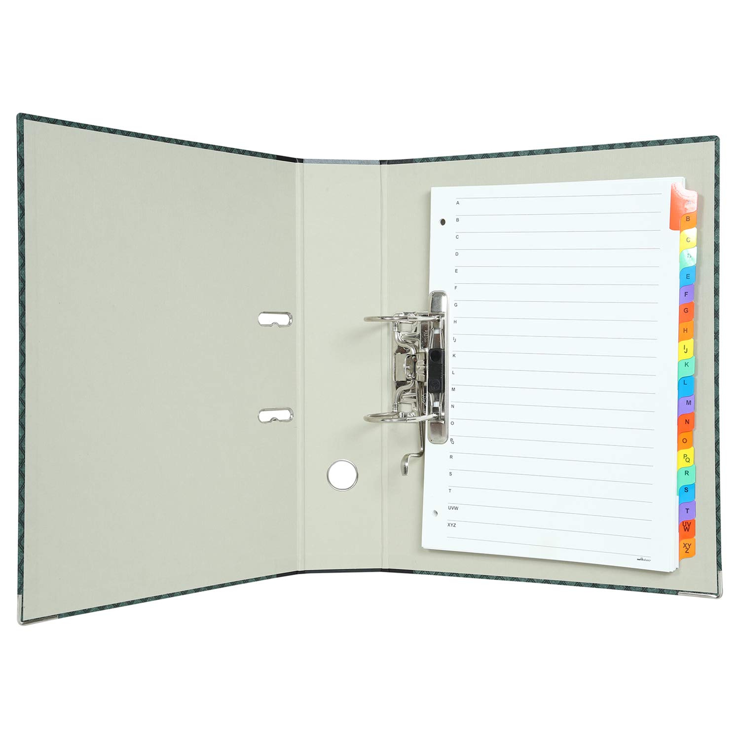 Mahavir Upper Lot de 2 classeurs à levier 2D Format papier ministre 21,6 x 34,3 cm 21,6 x 34,3 cm Clip 7 cm Couverture papier sensible à la chaleur et serrure Rado