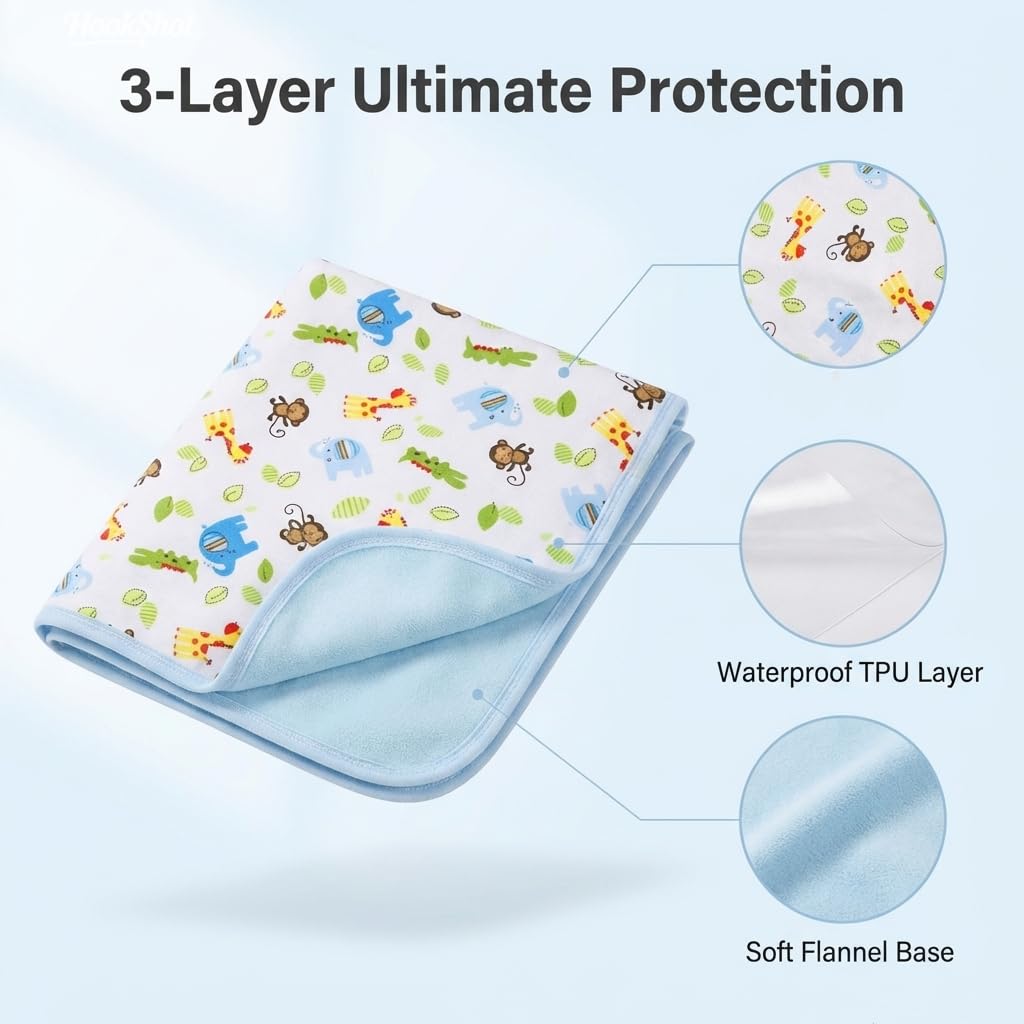 Portable Changing Pad Waterproof Diaper Change Mat Large Size Multi-Function [Home & Travel] Mat Any Places Bed Play Stroller Crib Car Mattress Pad Cover