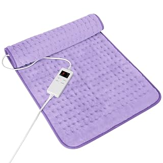 Heating Pad for Period Cramps, Heating Pad for Back/Neck/Shoulder Muscle Pain, 6 Heating & 4 Timer Setting, Auto Shut Off, Dry/Moist Heat & Machine Washable, Birthday Christmas Gifts for Women Mom - Amazon product rated Grade A
