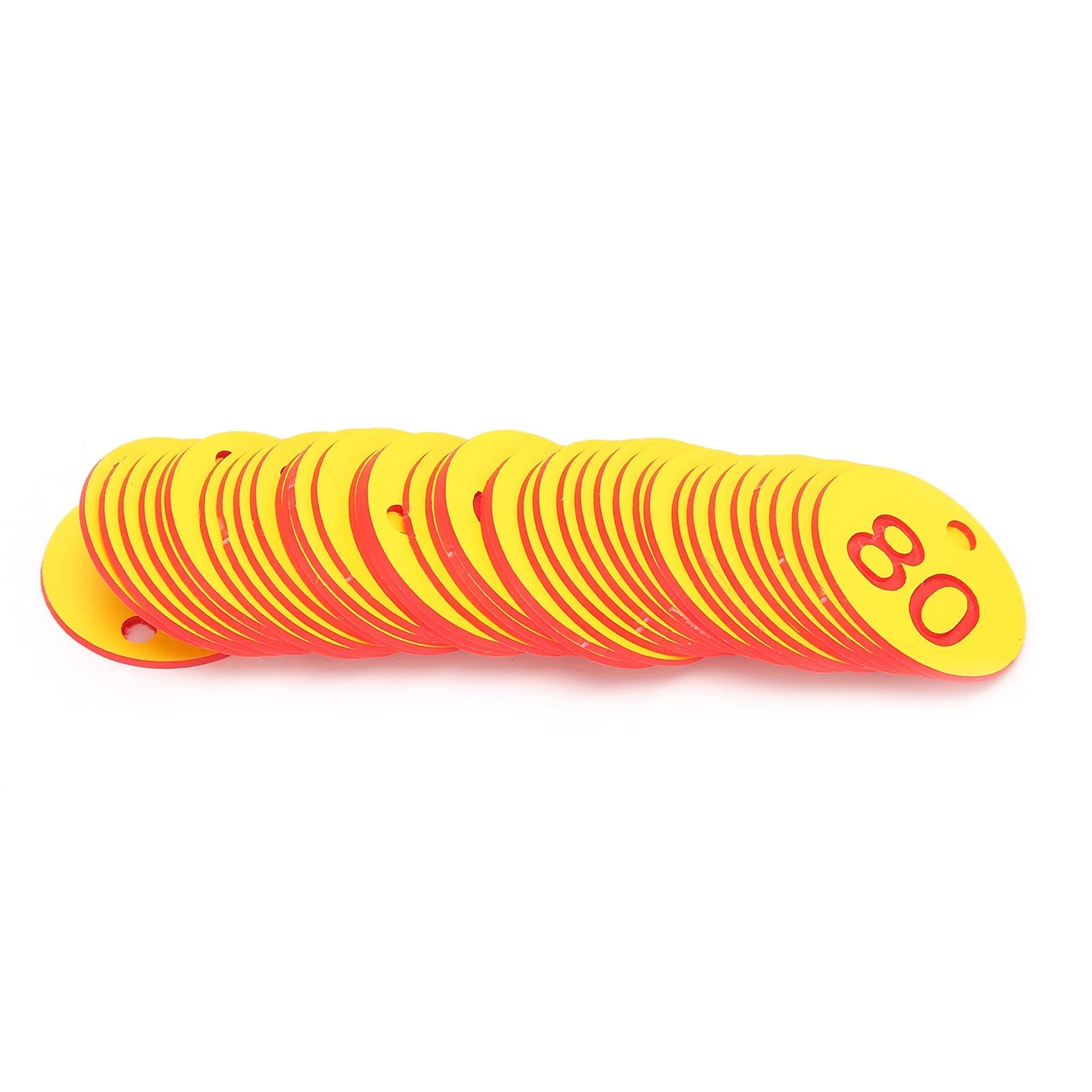 Marcatore Alveare Numero Perforato 50 Pezzi Rosso Giallo per Apicoltura Allevamento