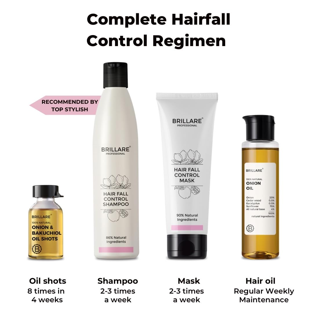 Brillare professional hair fall control shampoo, natural anti -hair fall and hair growth shampoo Soybean and Better Hair Holding with Important Plant Extract, 300 ml Brillare professional hair fall control shampoo, natural anti -hair fall and hair growth shampoo Soybean and Better Hair Holding with Important Plant Extract, 300 ml