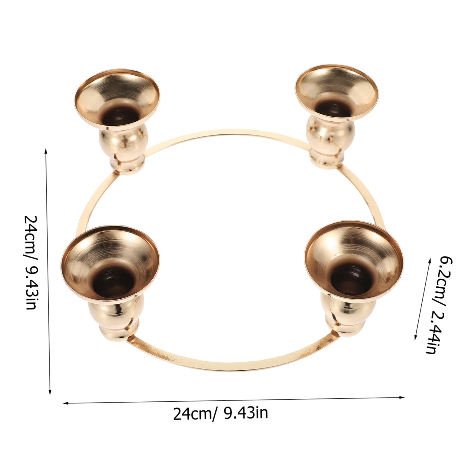 Vaguelly Advent Candle Holder Ring Elegant Taper Candle Stand for Christmas Decor DIY Xmas Wreath Centerpiece Stylish Design for Holiday Table Settings