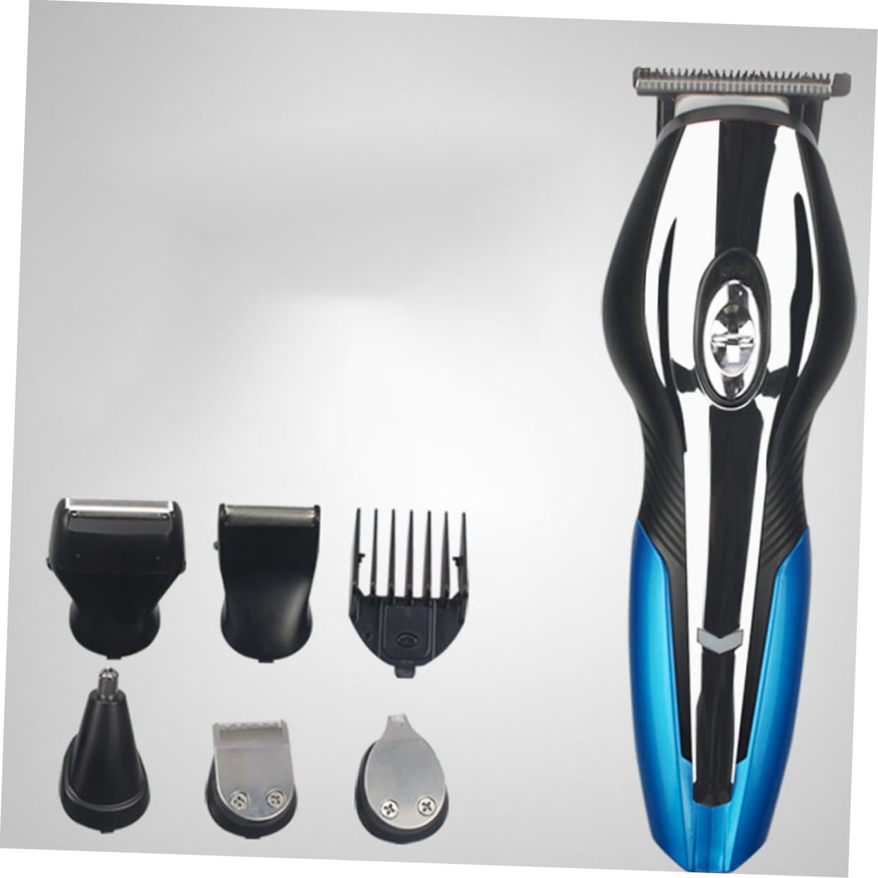 Kit Elettrico Da Uomo Multifunzione Usb Ricaricabile, Rasoio a Testina Con Epilatore Naso e Pinzette, Accessori Da Portatile Per Cura Del Viso e Barba in Viaggio