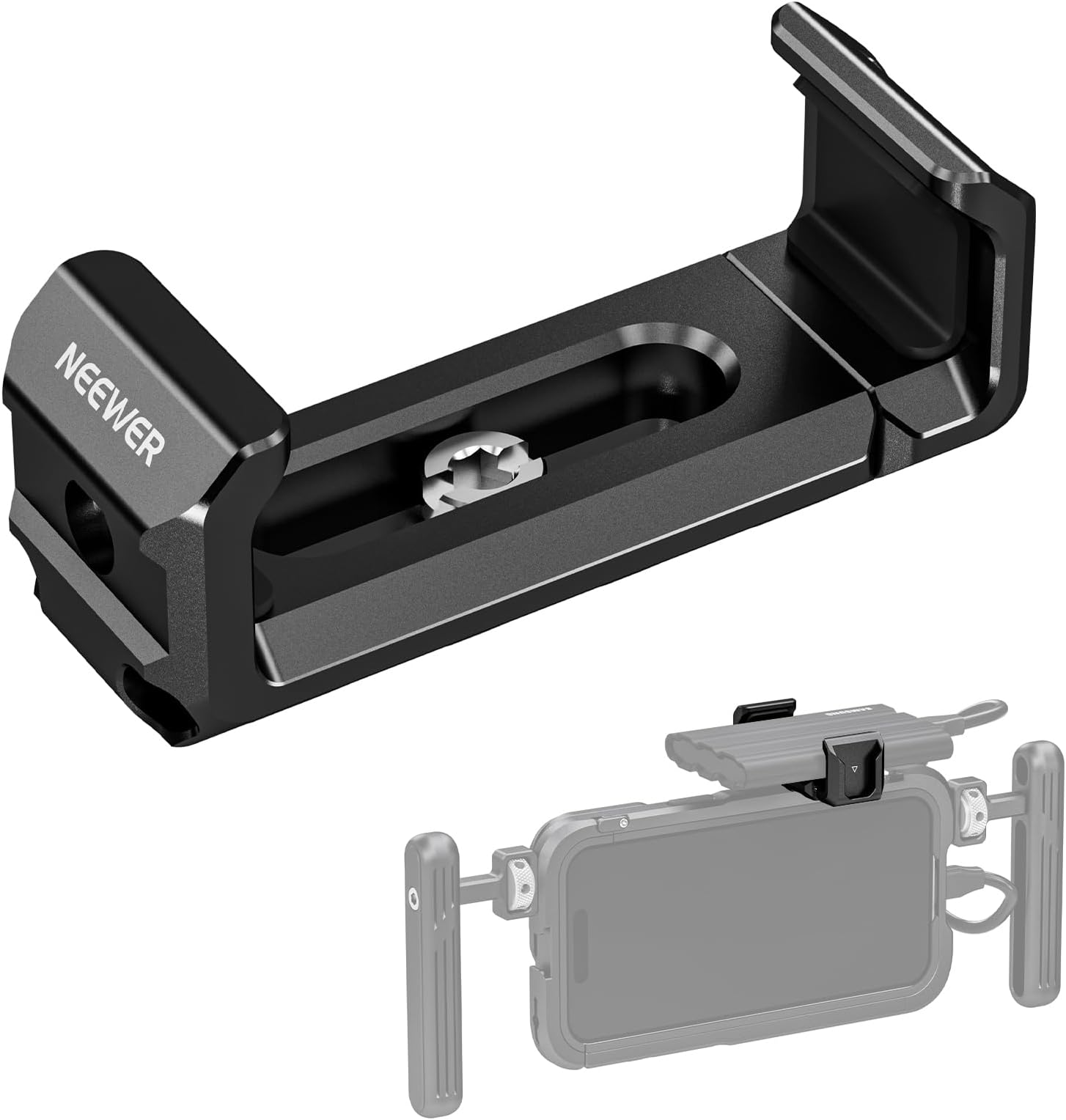 NEEWER SSD Holder Mount Bracket 55-75mm SSD Clamp with 1/4" Anti-Twist Edge/Cold Shoe Compatible Samsung...