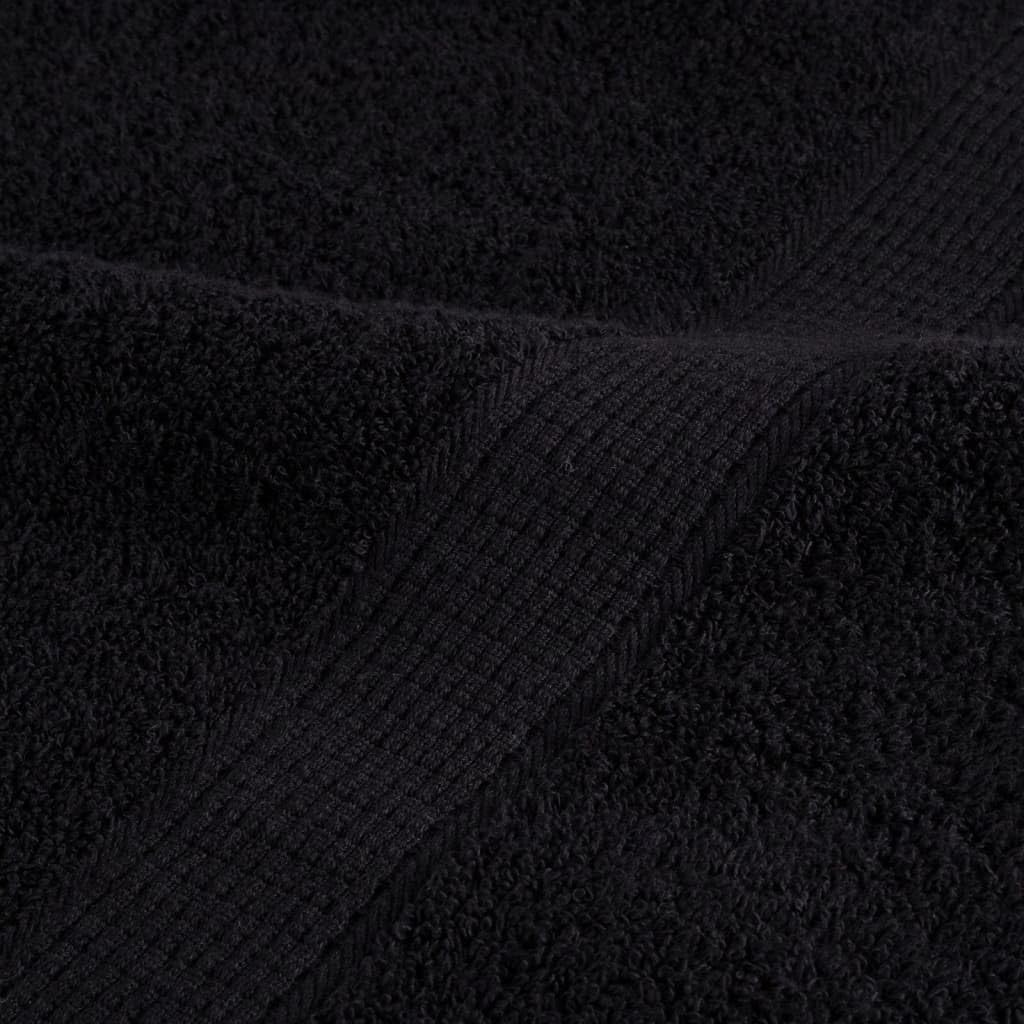 vidaXL Premium Badetücher SOLUND 4 STK. Schwarz 100x150 cm 600 g/m²