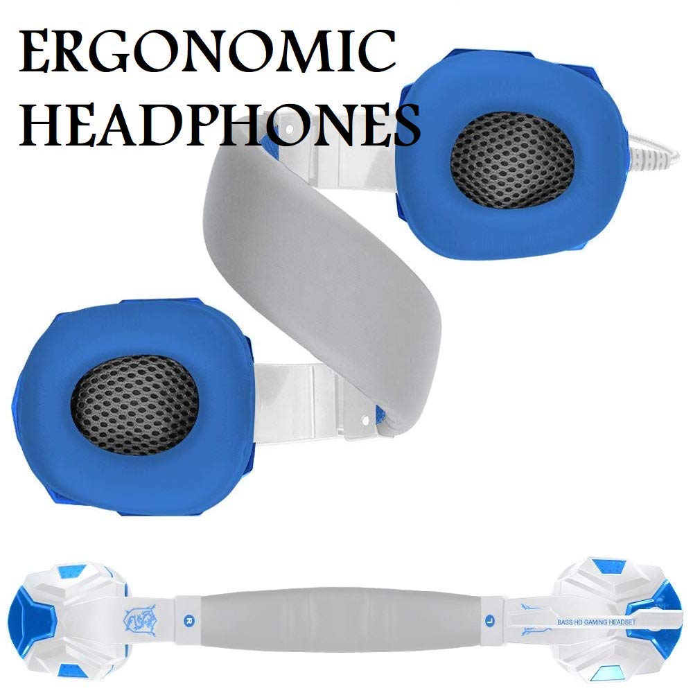 Cuffie stereo da gioco per PC e bassi, con microfono e cuffie sovrauricolari