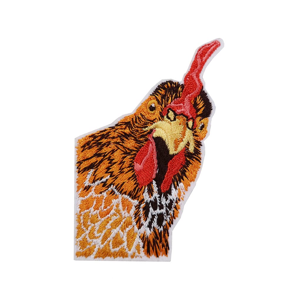 Crazy Chicken Meme Embroidered Iron On Patch