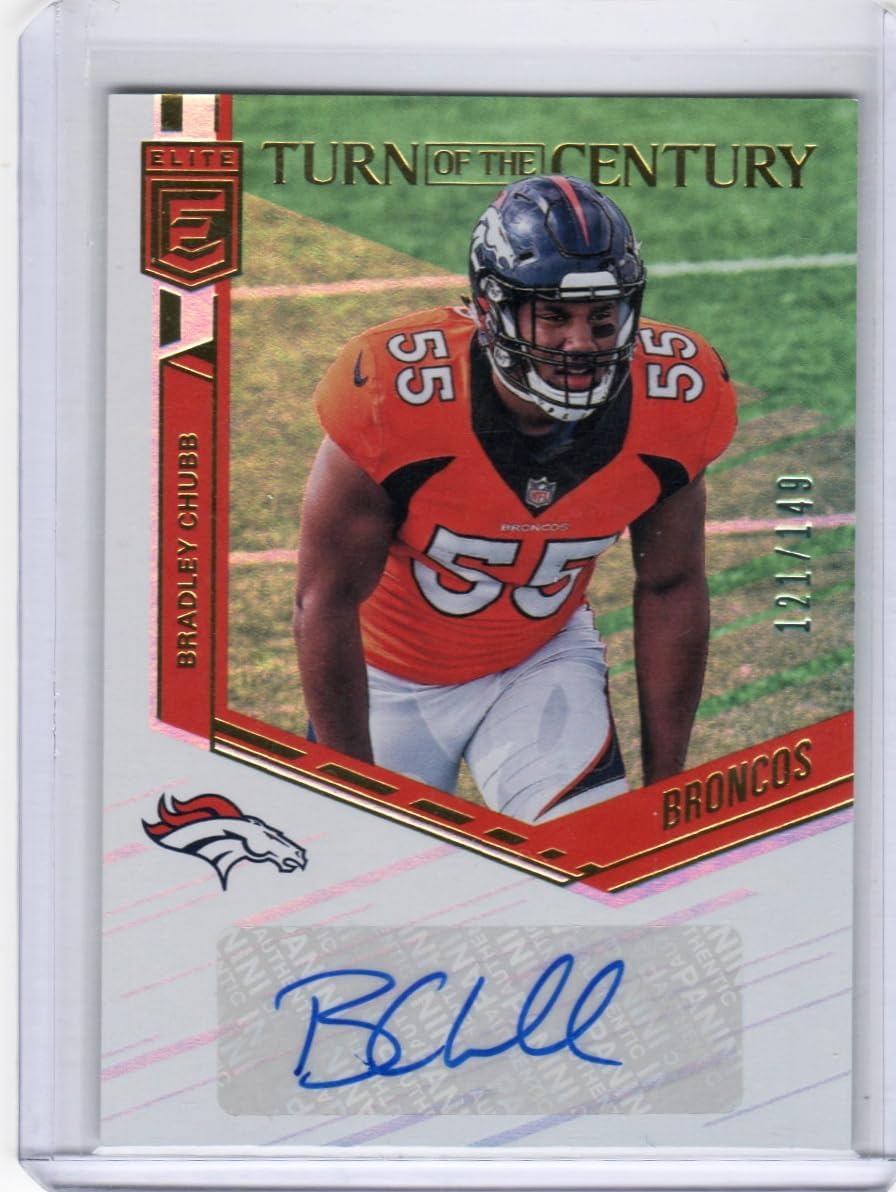 Bradley Chubb Autographed Turn of the Century Serial Numbered 121/149 Collectible Football Card - 2016 Donruss Elite Football Card #TC-BC (Broncos)