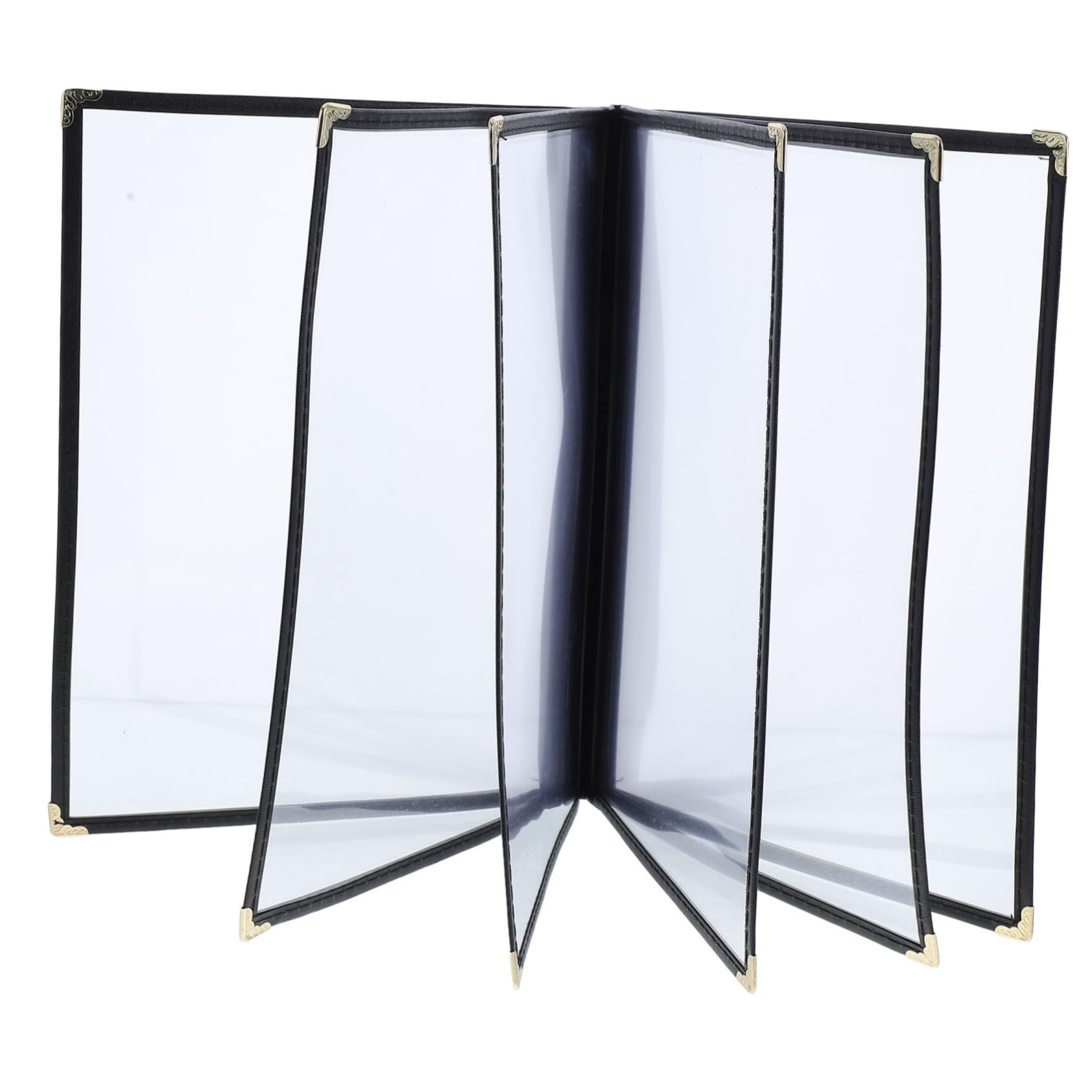 BUGUUYO Restaurant Supplies Transparent Menu Covers Plastic Pockets for A4 Recipe Books