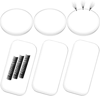 6 Pieces Silicone Lash Pad Silicone Eyelash Pad for Eyelash Extensions Pads for Lashes Silicone False Eyelash Holder for Loose Lash Grafting Gasket Pallet Eyelash Adhesive Eyelash Extension (Clear)