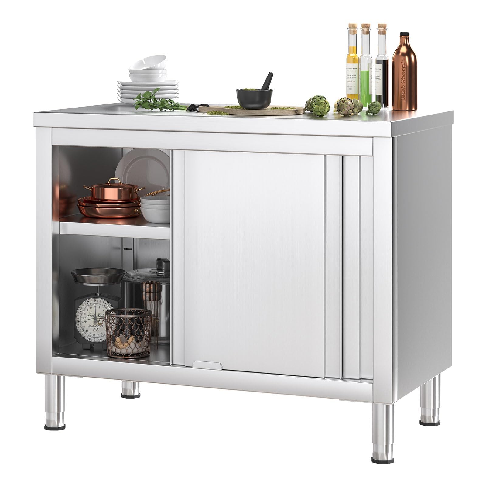 Amazon.com: PulseFay Stainless Steel Work Table with Cabinet 39