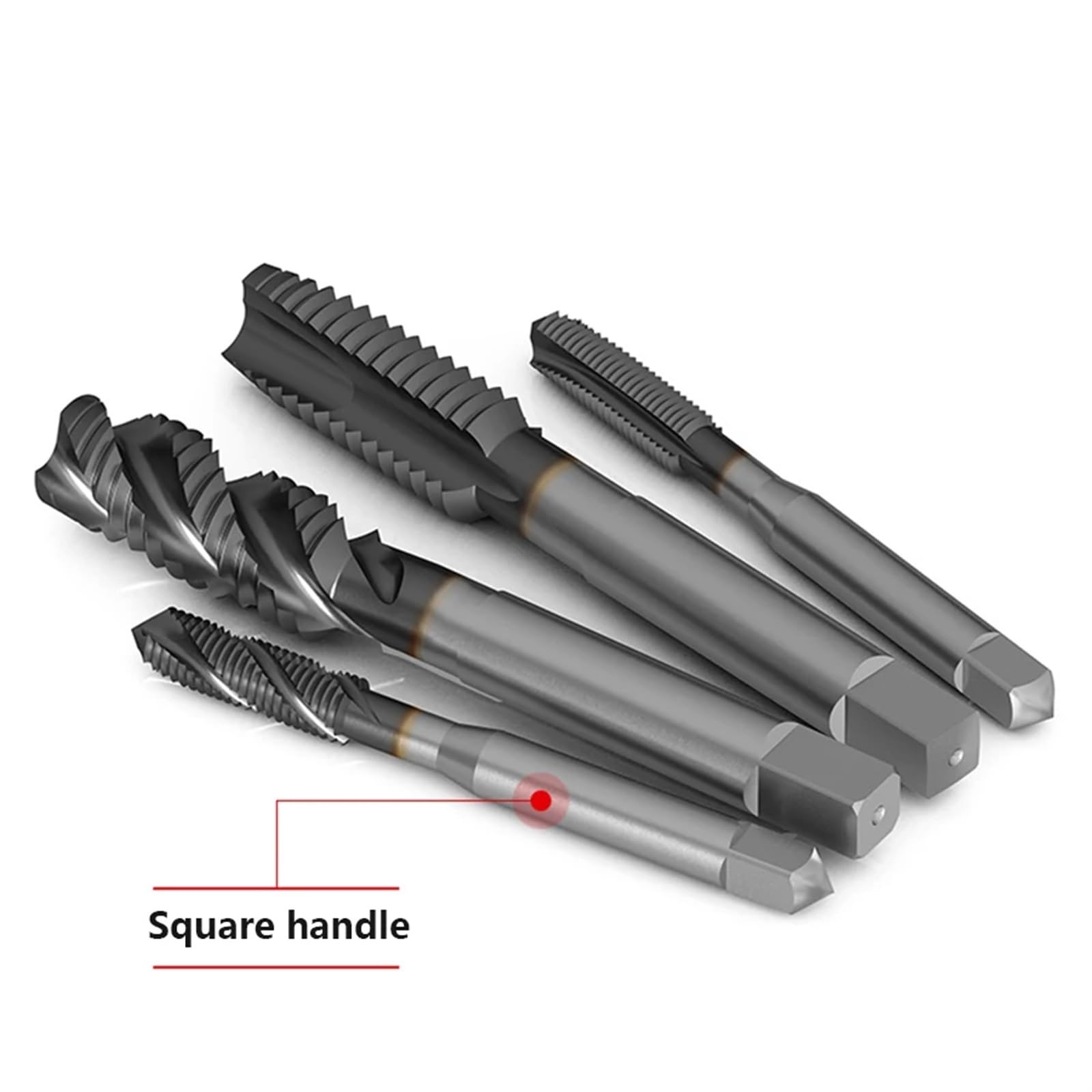 Macho de roscar en espiral de acero de alta velocidad con contenido de cobalto M35, con punta de roscar en espiral, con revestimiento de PVD, de acero inoxidable, M2-M12, herramientas CNC, 1 unidad(PV