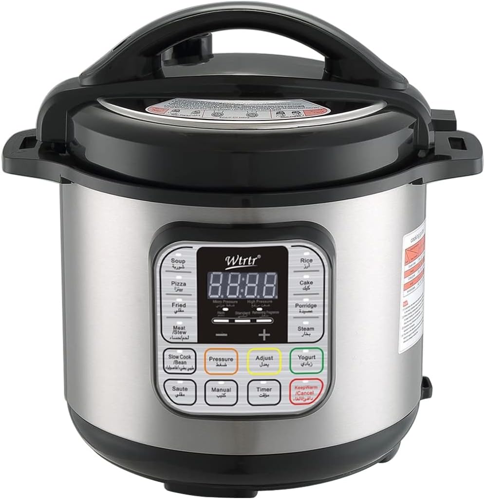 Wtrtr 13 Liters Smart Instant Programmable Electric Pressure Cooker,16 Smart Programs,Rice Cooker,pressure cooker,slow cooker, rice cooker,2000 Watts(13L-1308)