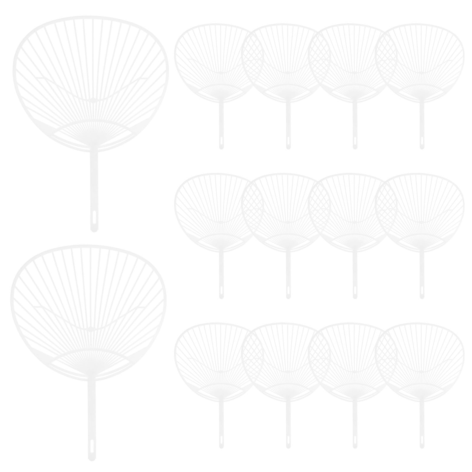 Amosfun Kit Fai da te Telaio Ventilatore Uchiwa 12.80X9.25 Pollici Plastica per Fabbricazione Di Ventilatore Portatile Personalizzato Decorazione Estate