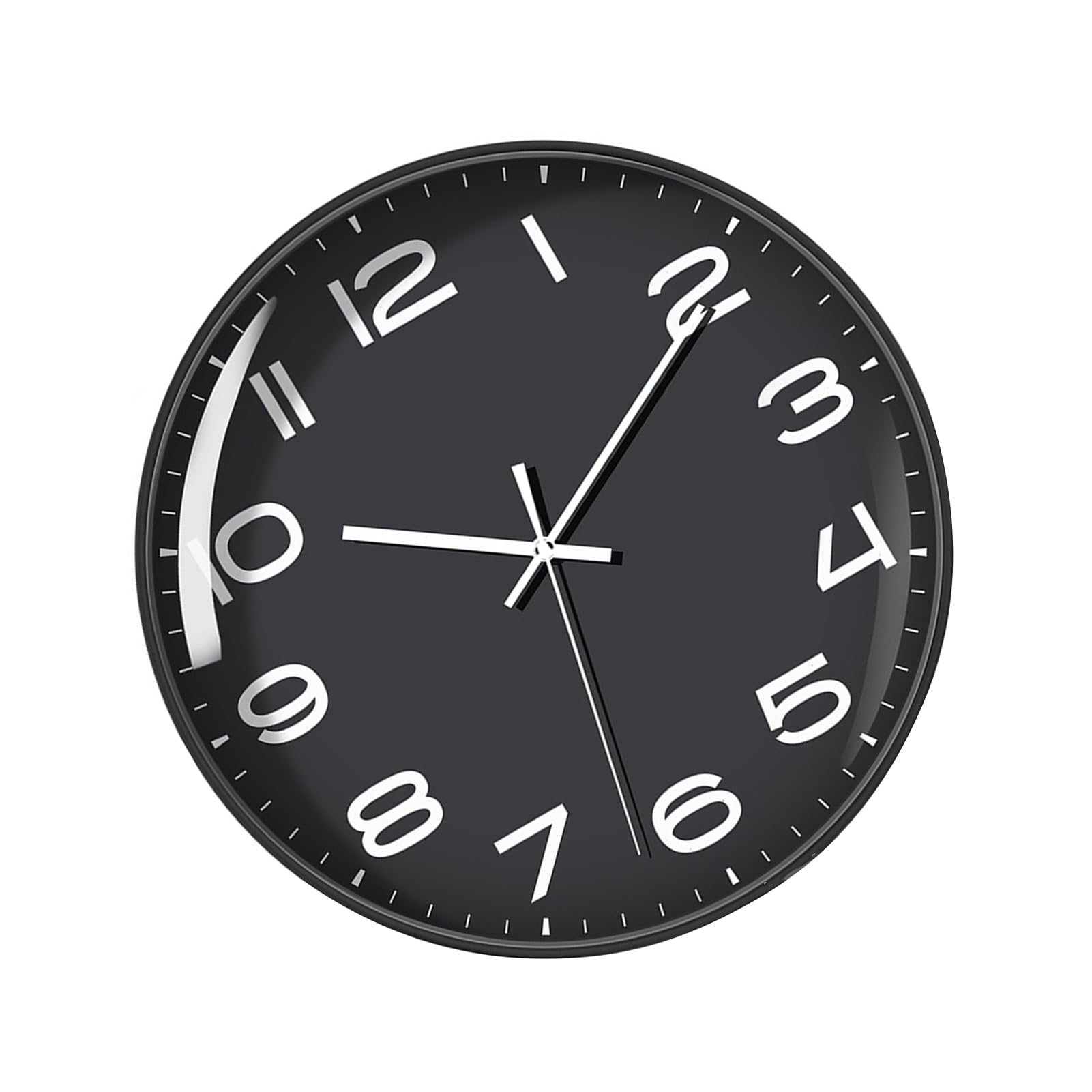 Horloge silencieuse à quartz avec mouvement fluide et chiffres clairs