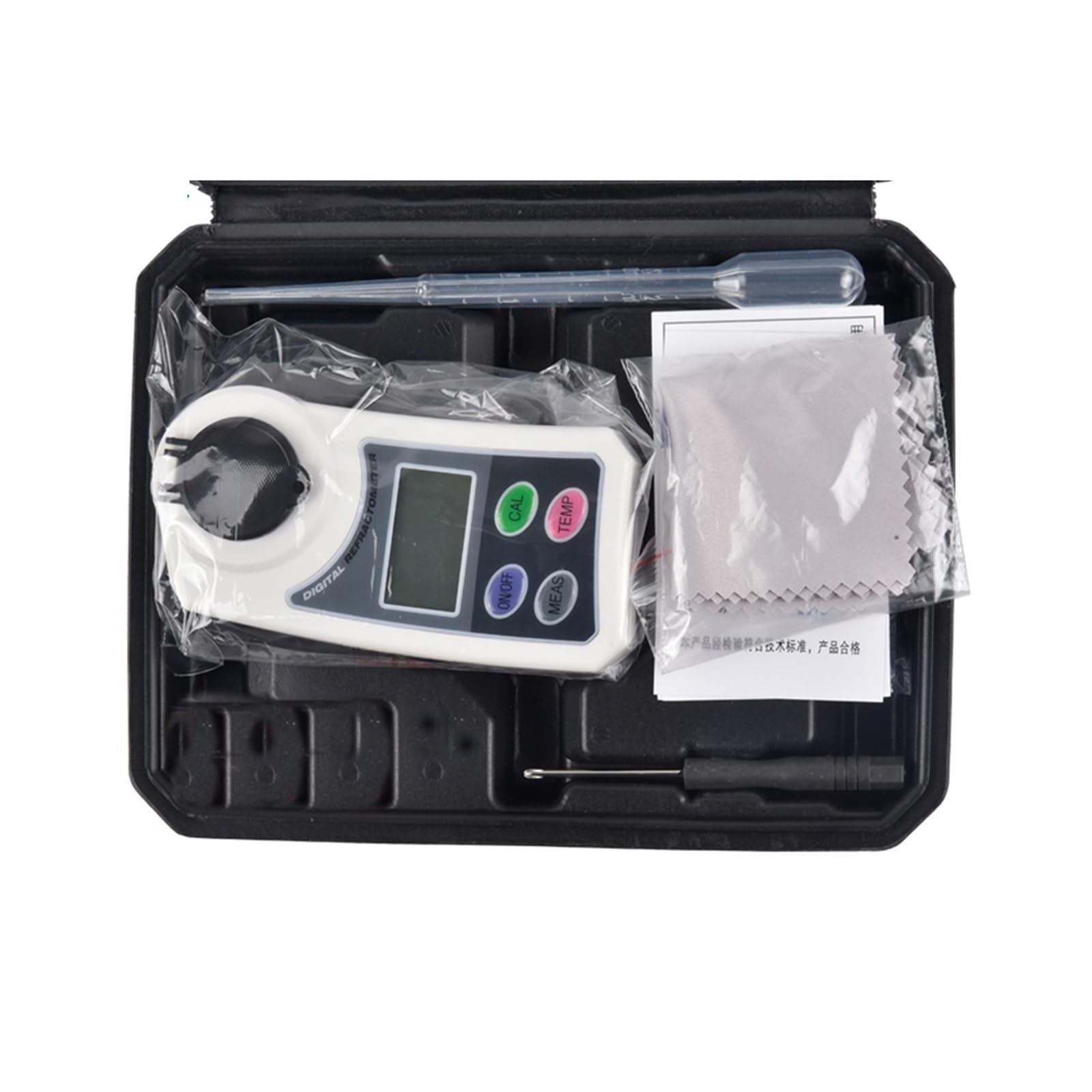 Digitales Refraktometer | Alkohol 0-25% & Brix 0-40% Messung | Für Wein, Bier, Saft | Mit ATC