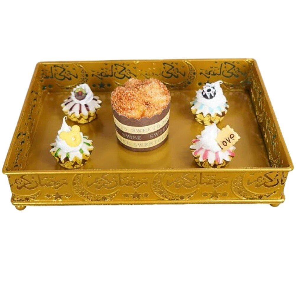 Bandejas Ramadán Moon de diseño elegante para servir y almacenar alimentos en fiestas de Eid Mubarak 1