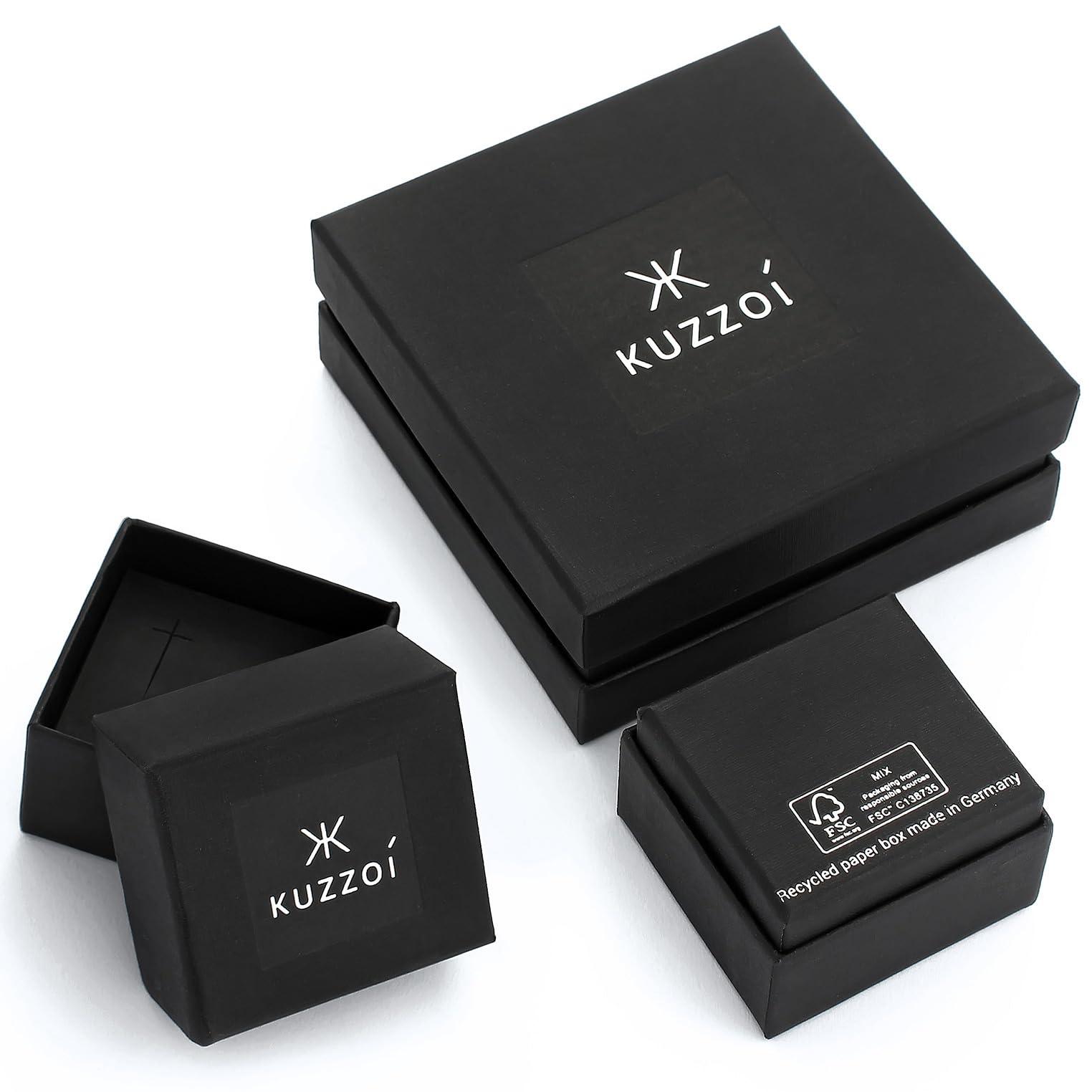 Kuzzoi Anello da uomo in argento con simbolo di cavalli, elegante anello sigillo in argento sterling 925, gioiello fatto a mano da uomo, misura 60-66, 0606782725