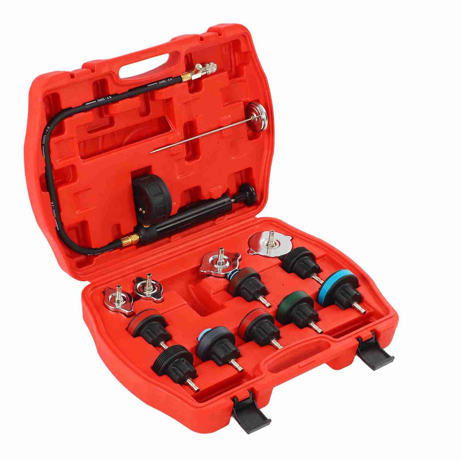 Kit de prueba de presión del refrigerante del radiador |Detector de fugas del de refrigeración con adaptadores |Compatible con Clase M, W123, W124, W126, W201.