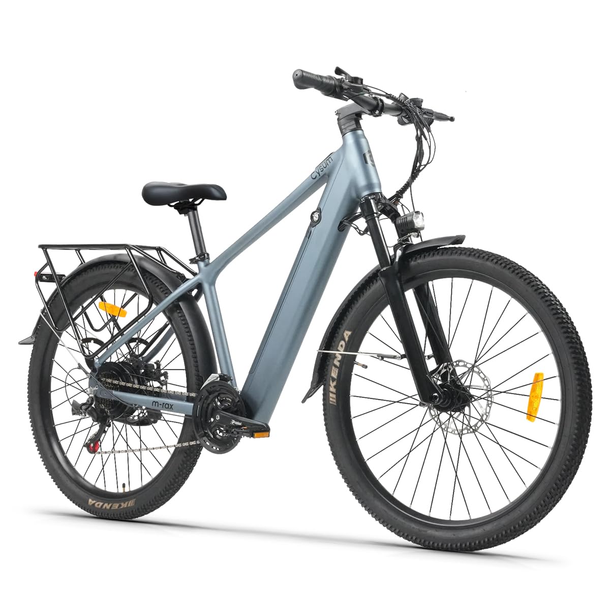 cysum M-Rax Vélo électrique pour homme et femme, 27,5", batterie 48 V 13 Ah, moteur de 250 W, 25 km/h, 21 vitesses