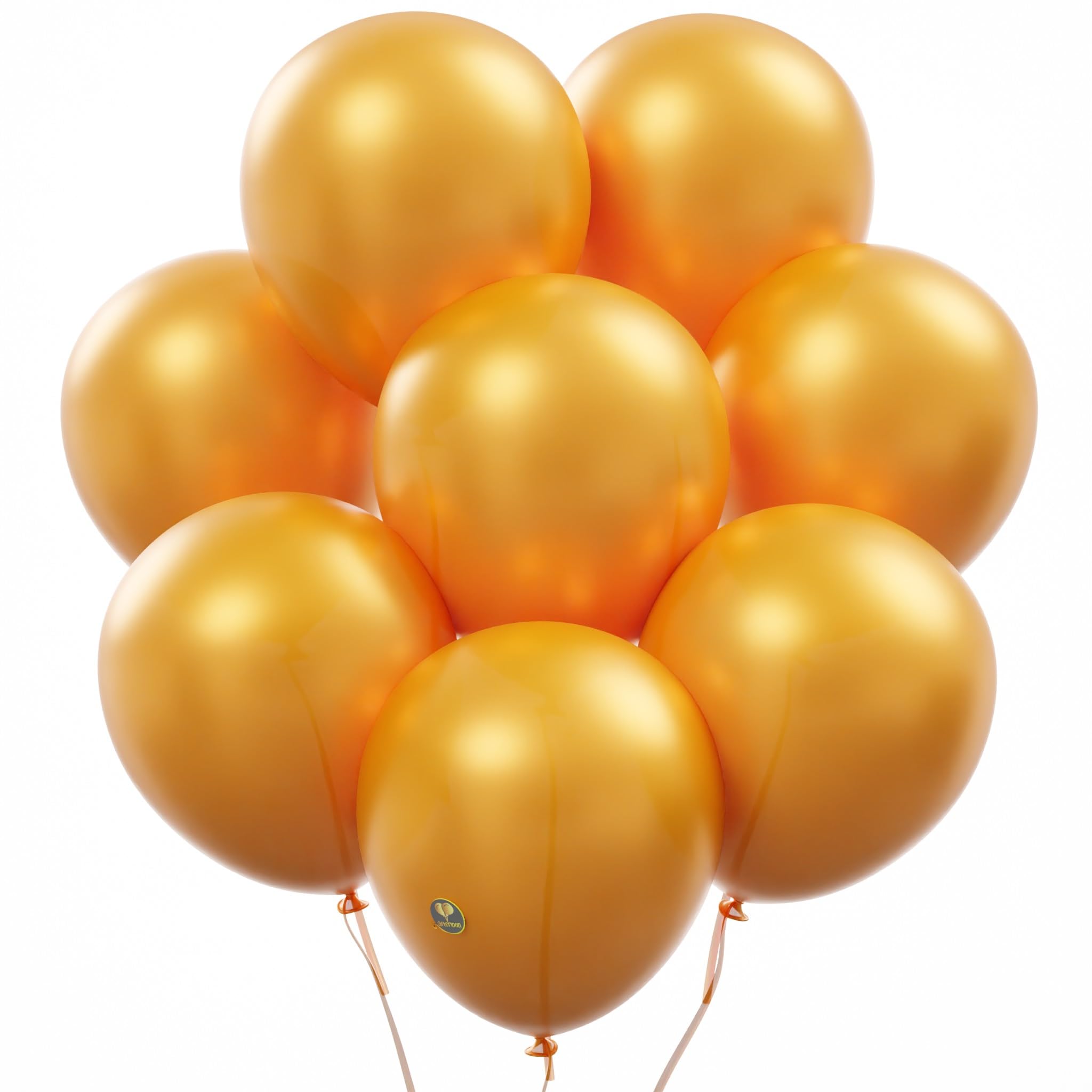 AFTERLOON® Biodegradable Balloons 24 pcs Pearlized Orange 12 Inch, Natural Rubber Latex Plastic-Free Alternative Pearlescent Durable Thickened Extra Strong Helium Float, ballon Globos Decor De