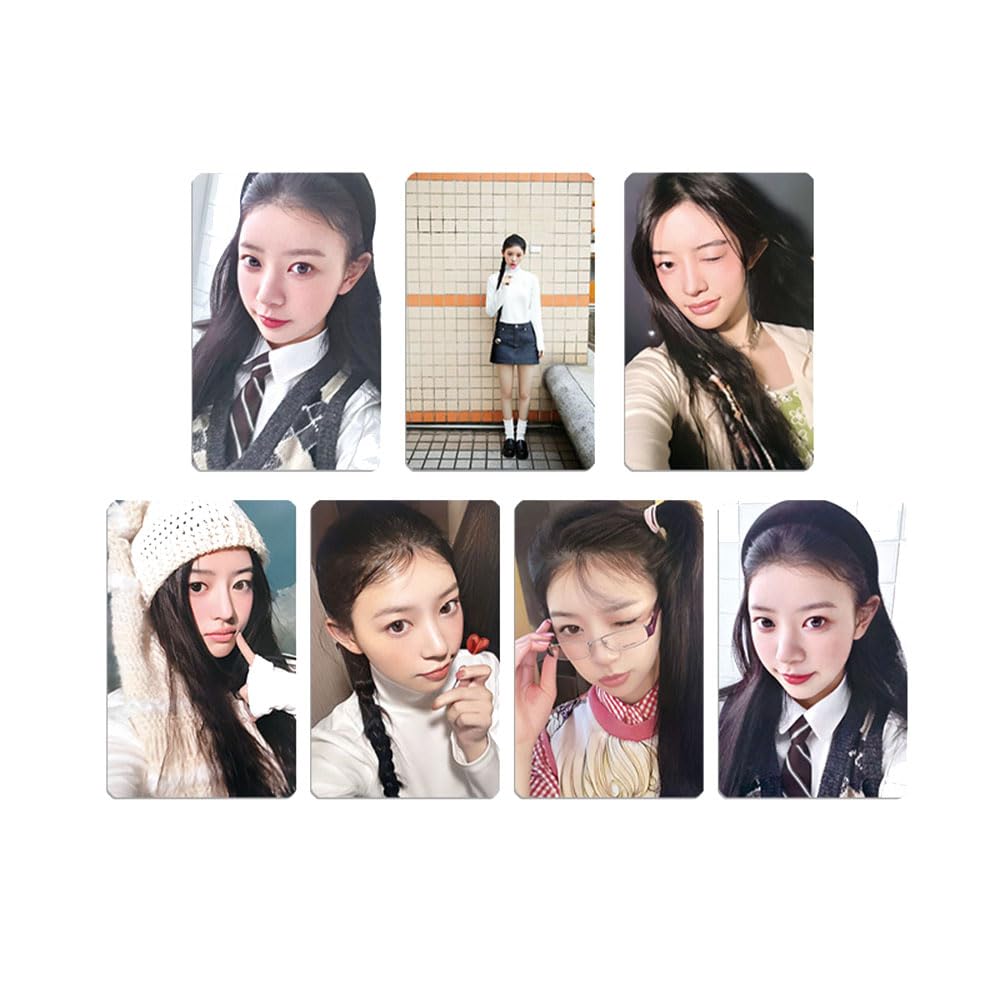 Ariesxin 7Pcs KPOP ILLIT Postcard Magnetic Album Photocard MOKA