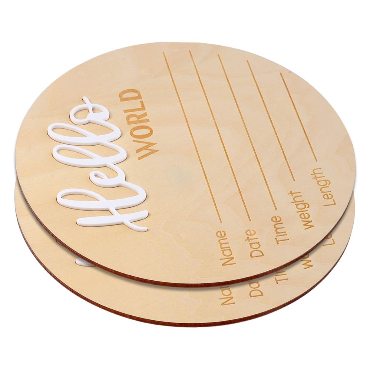 KOMBIUDA Baby Name Sign Newborn Birth Announcement Wooden Sign for Hospital Decor