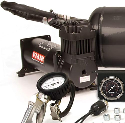 Miniatura 5 de Sistema de aire integrado Dual Stealth Black 444C (200 PSI - 3.53 CFM - 40 Amp - 12V - 2.5 galones. Tanque)