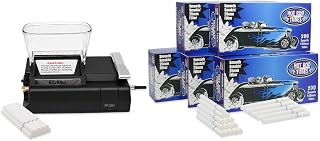 HotRod Cigarette Tubes Smooth 100mm Size 1000 Count with Kashmir Electric Cigarette Injector Machine | 100mm Size Tubes with Filters & Compact Portable Tube Filler Combo