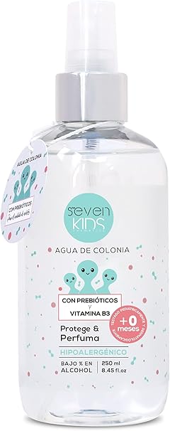 Seven Kids Agua De Colonia Infantil Con Prebióticos Y Vitamina B3 O Niacinamida Que Protege Y Perfuma, One size, 250 ml