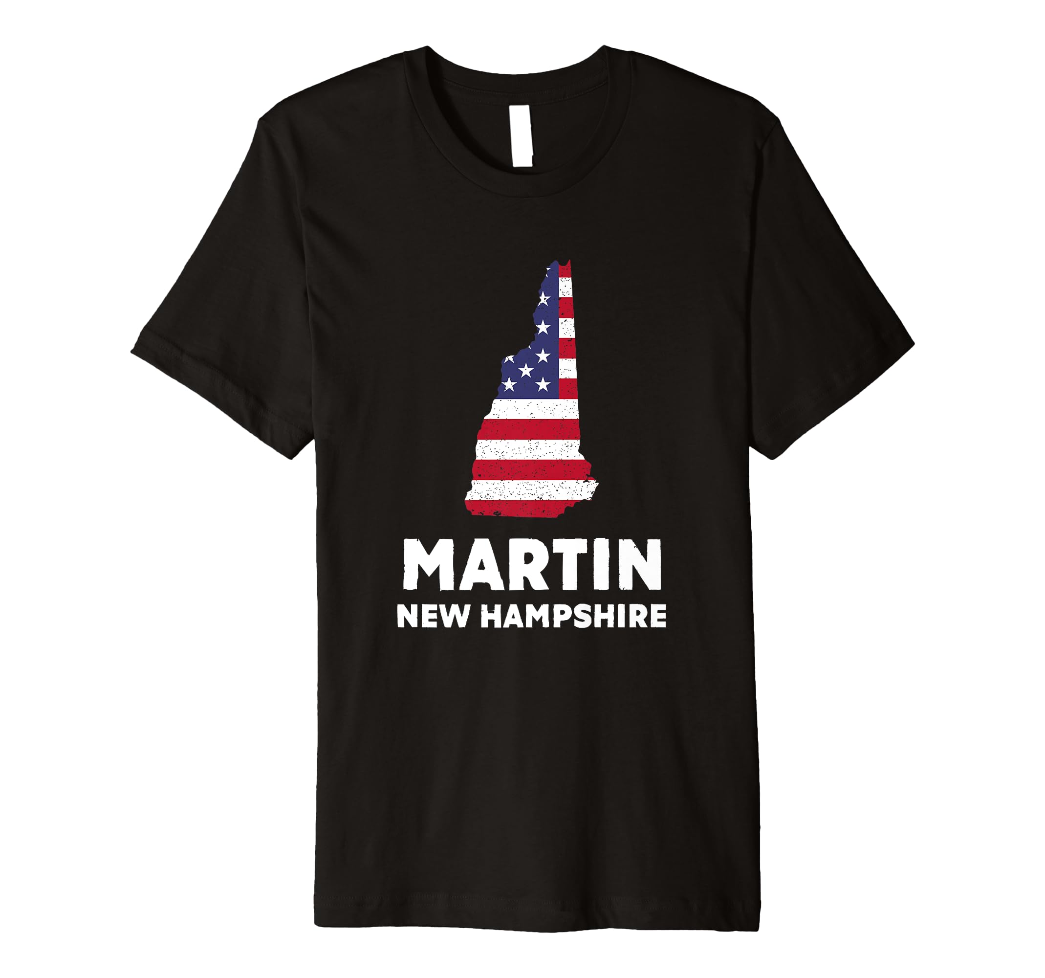 Distressed Patriotic USA Flag Martin, New Hampshire Premium T-Shirt