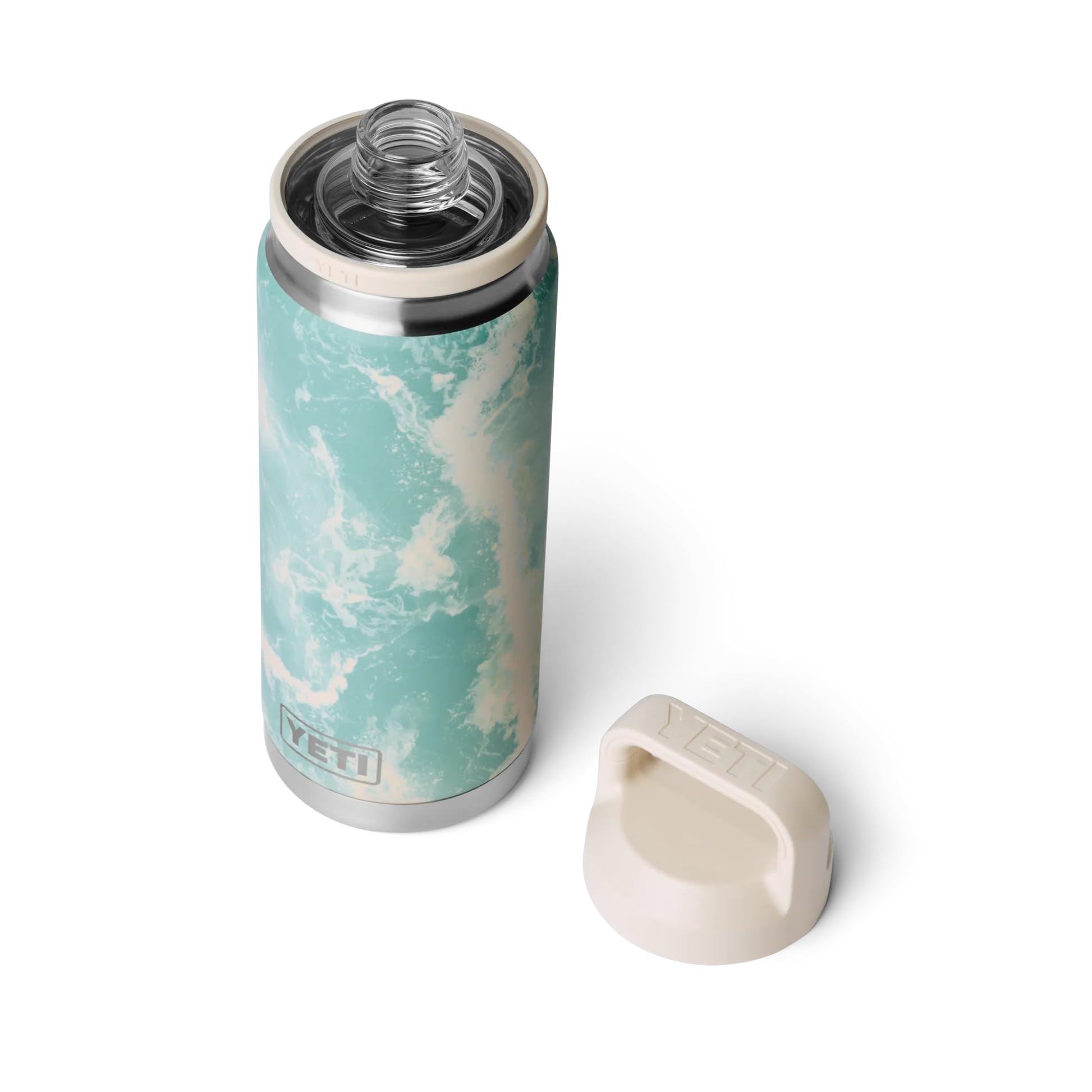 YETI Rambler Bottle Chug, Vaccum Insulated Stainless Steel Bottle with Leakproof Chug Cap, Sea View, 26 oz (769 ml)