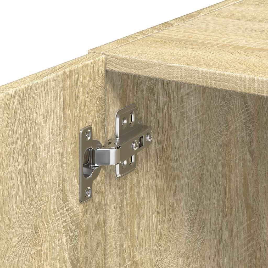 vidaXL Mobile Sottile Rovere Sonoma 30x42,5x225 cm in Truciolato, portaoggetti da Bagno, unità di conservazione
