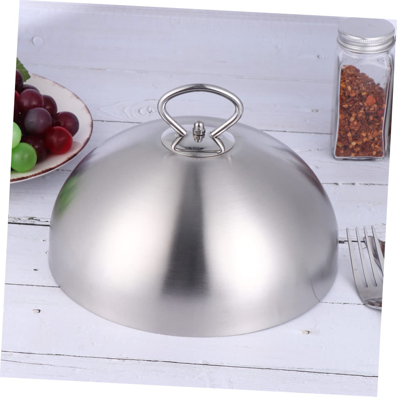 Coperchio di Cottura in Acciaio Inox Argento Manico