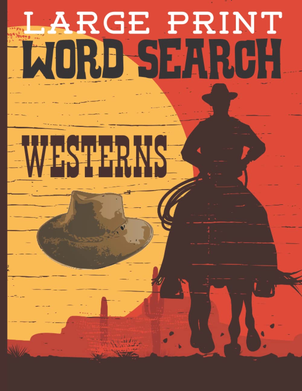 Large print Word search Western: 40 grids of word search Movies - Word search movies of the Old West!