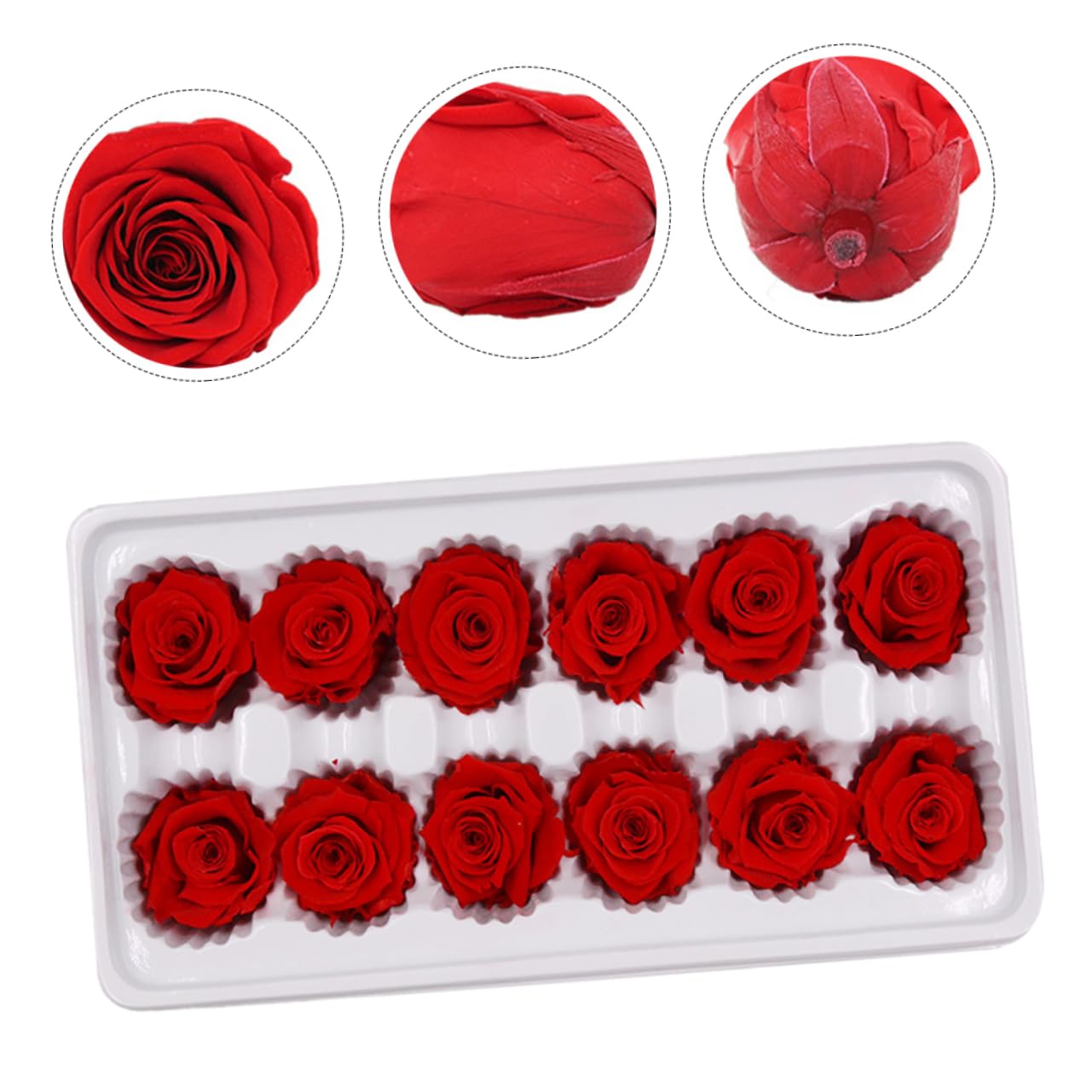 Garneck 4 Set Di Fiori Artificiali Per Occasioni Speciali Bouquet Di Fiori Conservati Decorazione Per Matrimoni Feste Di Compleanno 12 Pezzi * 4