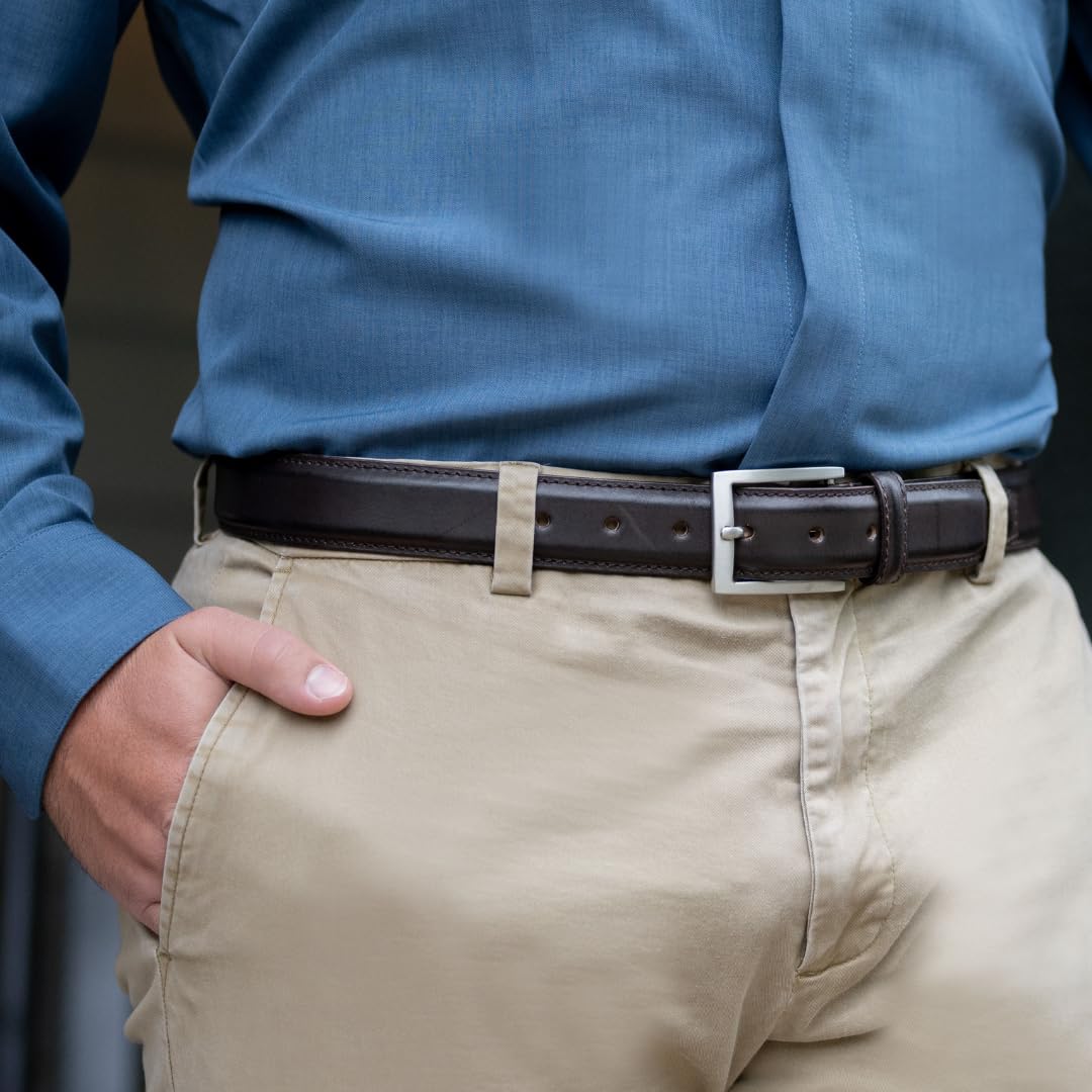 Nickel Smart Uptown Brown Belt (38