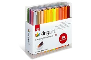 KINGART Watercolor Brush Markers for Fine, Bold Lines