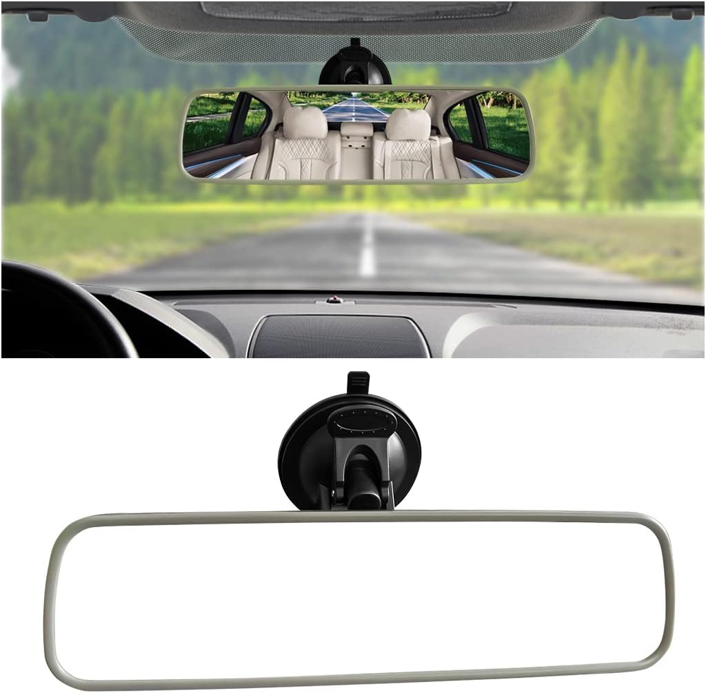 9.8'' Car Rear View Mirror with Suction Cup, Anti Glare