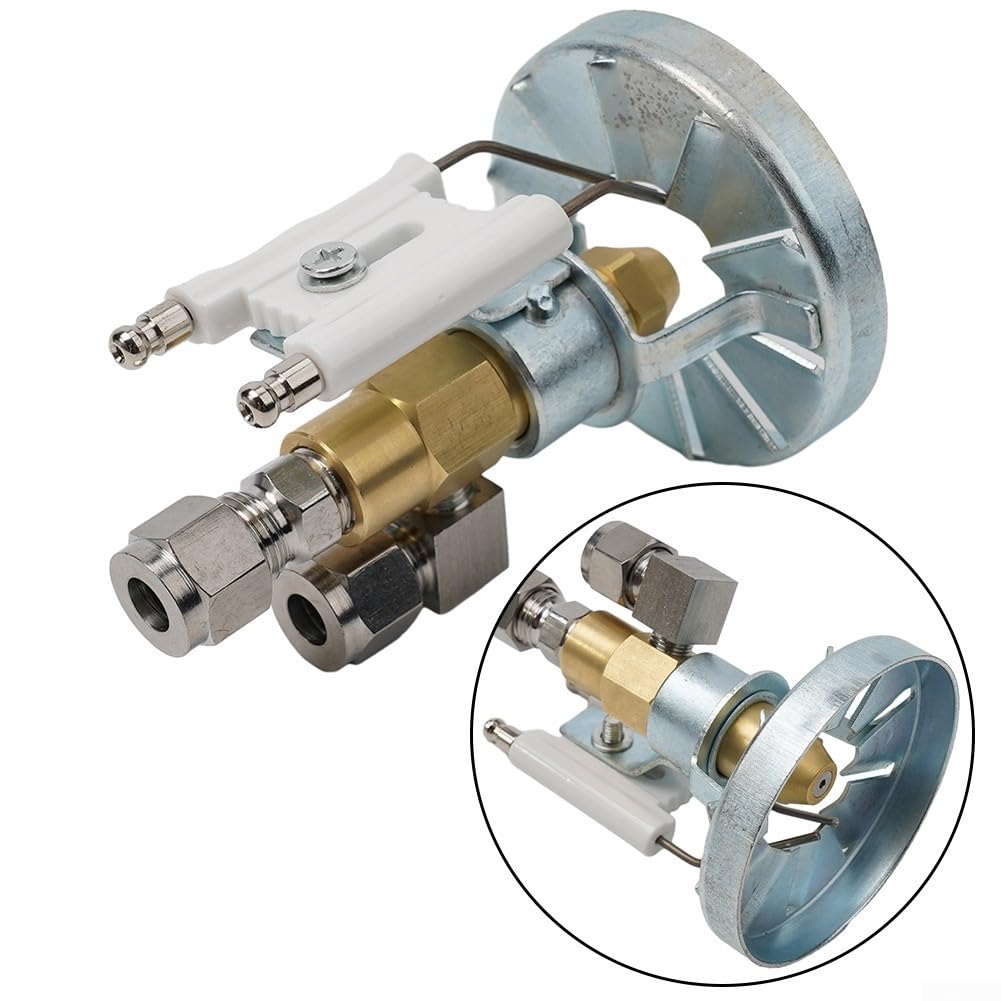 Honseadek Luftzerstäubende Altölbrenner-Düse mit Siphon-Layout, Messing-Aluminium-Konstruktion, 0,5–2,0 mm, Öffnungsgrößen für Schweröl (0,5 mm)