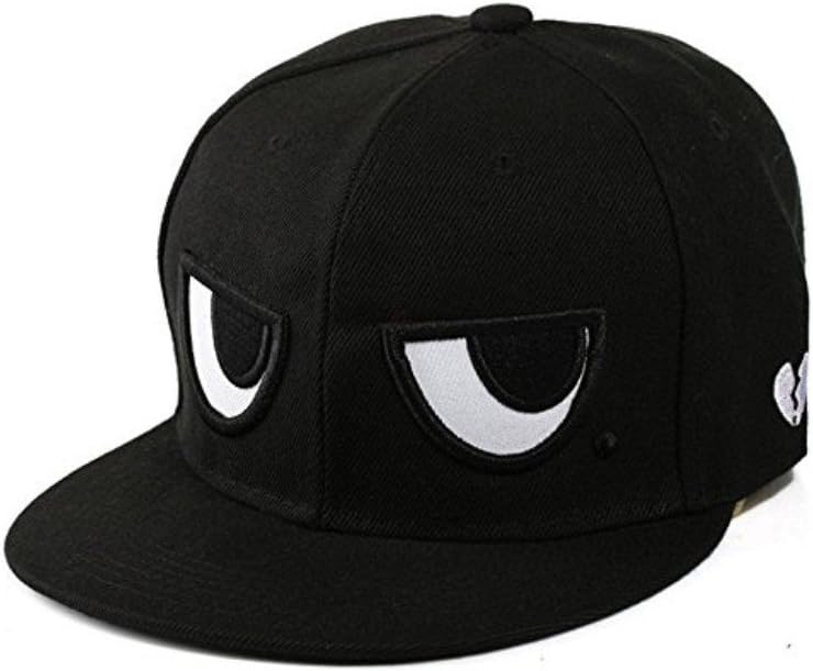 Adjustable Hip-hop Hats Unisex Novelty Baseball Cap Eyes Pattern Snapback Black