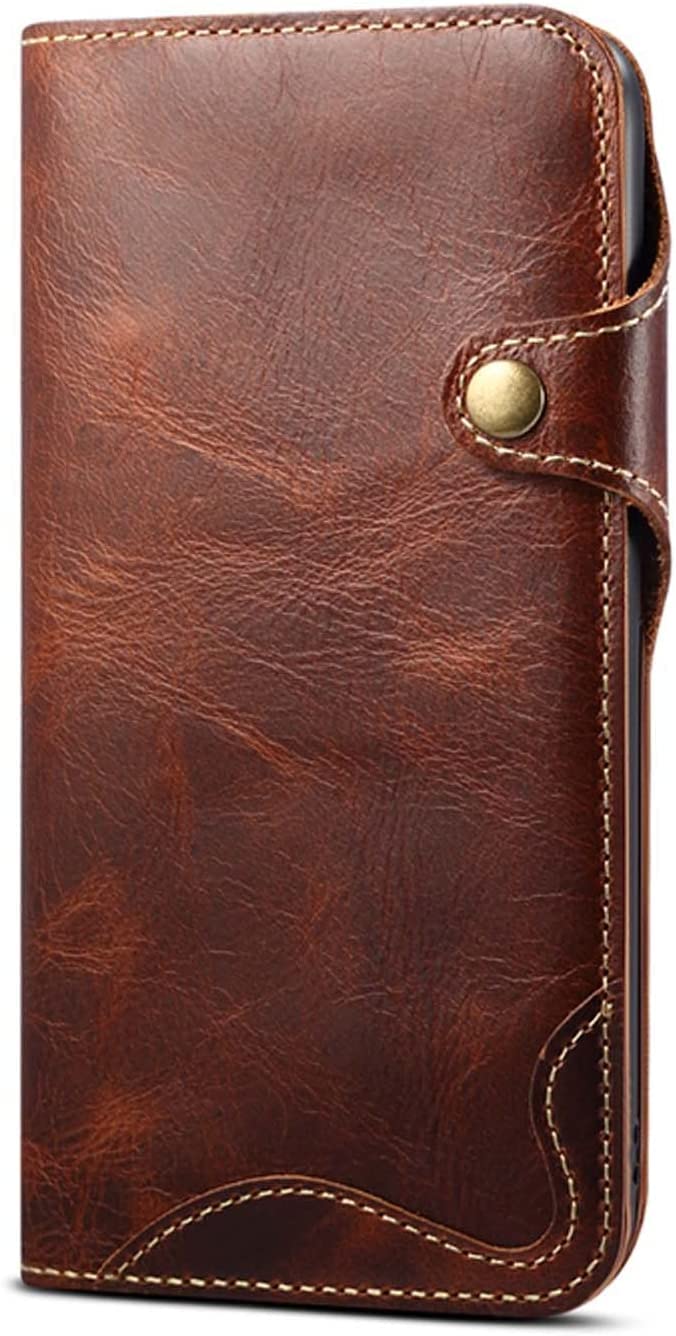 Coque portefeuille iPhone SE2 antichoc en cuir véritable marron GUMMMY - 7