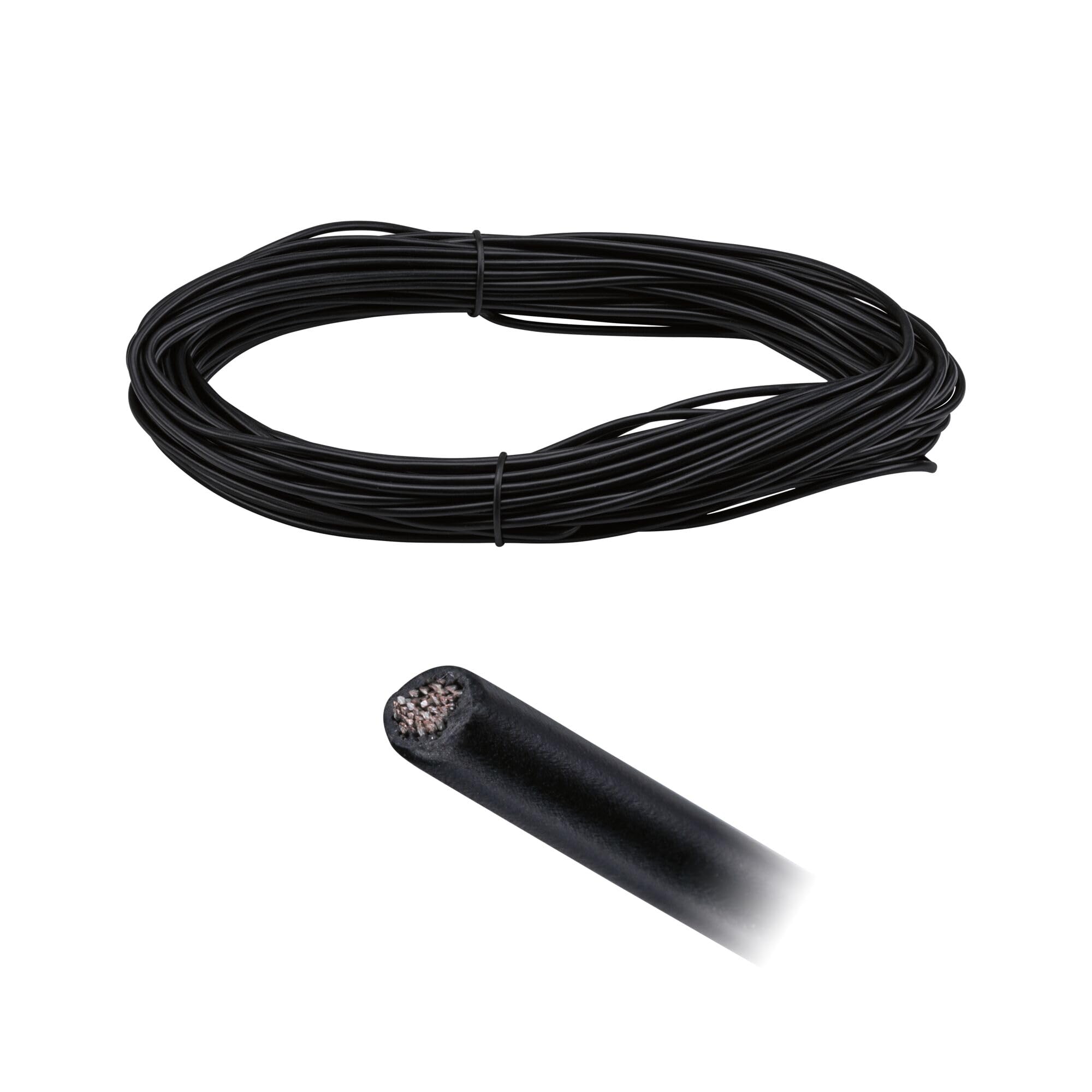 Paulmann 94593 Sistema a fune fune di tensione Corduo 20m isolata 2,5qmm fune nero fune metallica binario