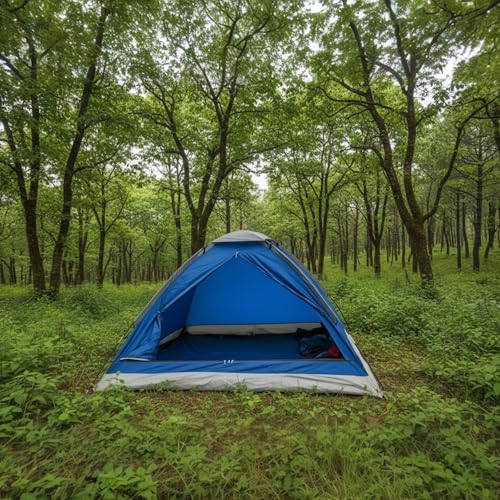 Image of 3 Person Camping Tent | Water Resistant |UV Protection|Wind Ready |Portable | ET1103 | Navy Blue